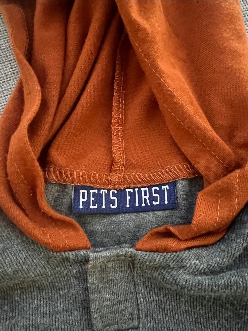 Pets First Texas Longhorns Gray and Burnt Orange Dog Hoodie